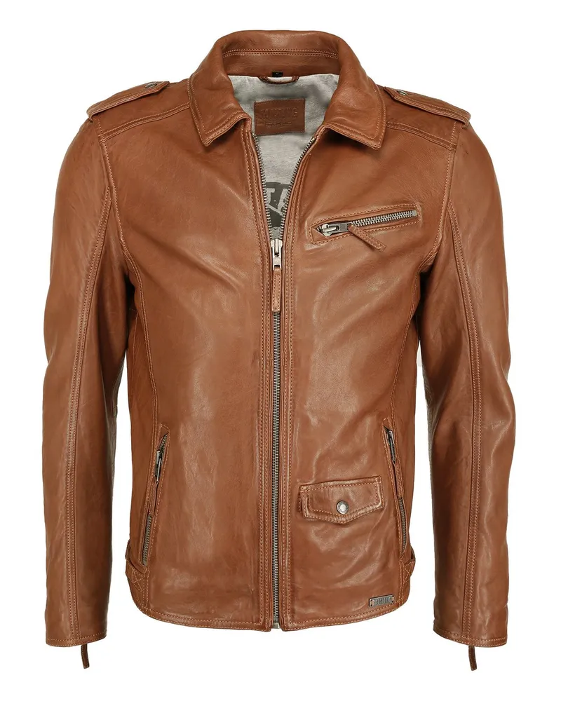 Mustang Lederjacke Braun