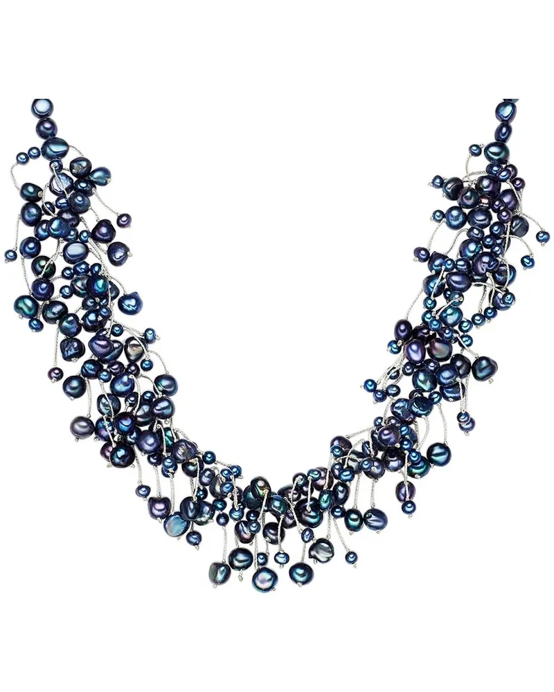 Valero Pearls Perlen-Kette Blau