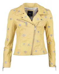 Maze Lederjacke Gelb