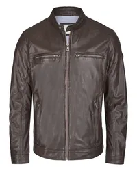 Bugatti Lederjacke Grau