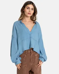 Free People Bluse Blau