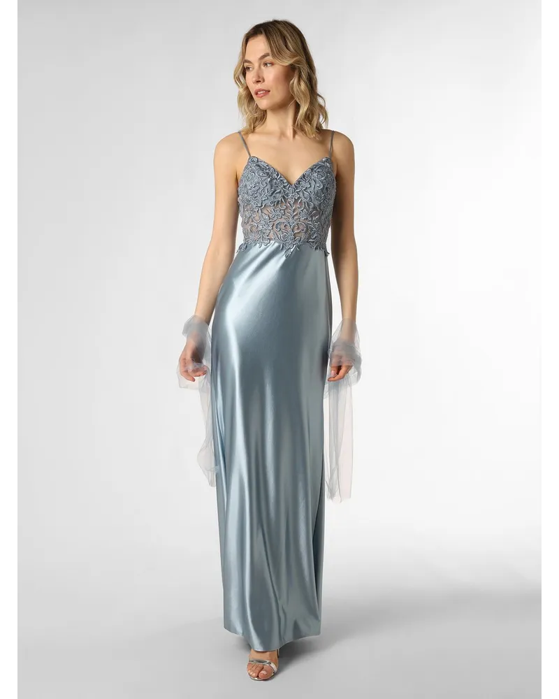 Unique Abendkleid mit Stola Blau