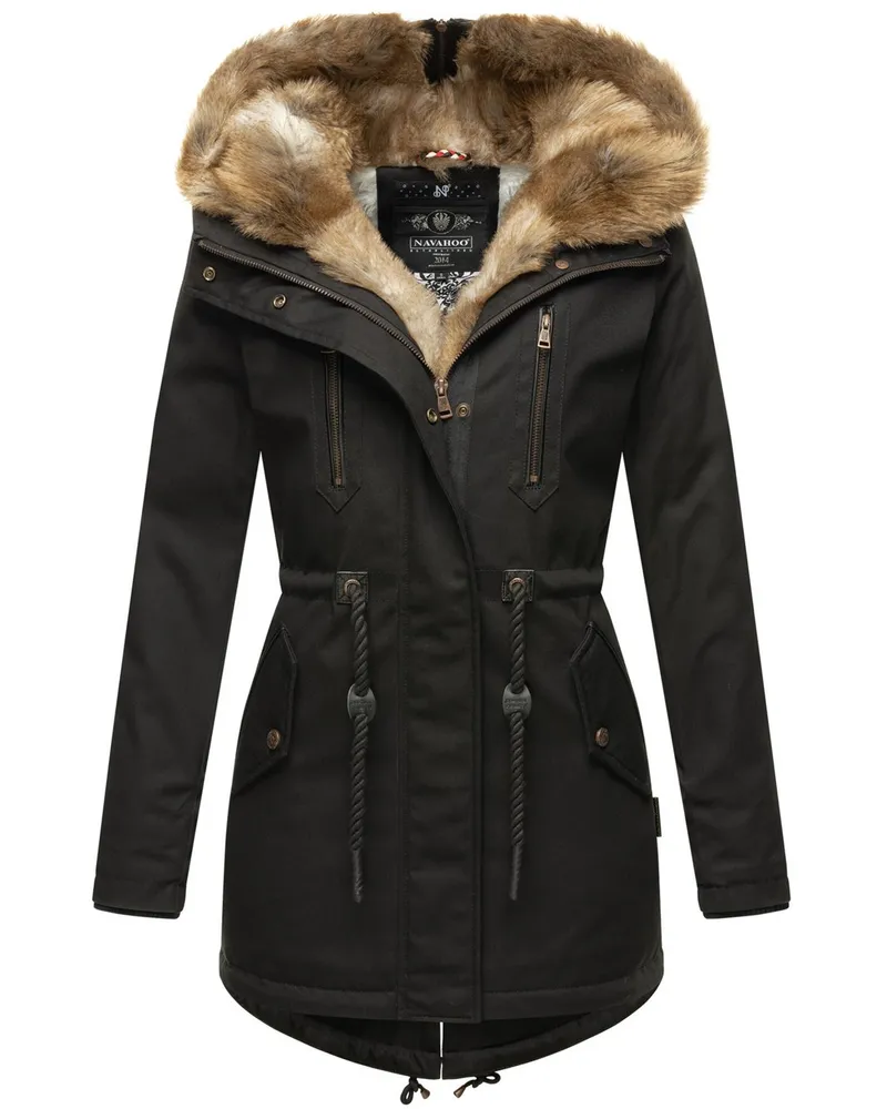 NAVAHOO Winterjacke Schwarz