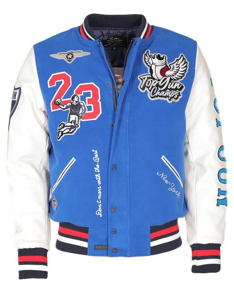 Topgun College Jacke Blau