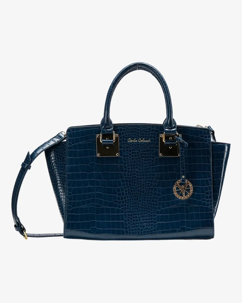 Carlo Colucci Henkeltasche Blau