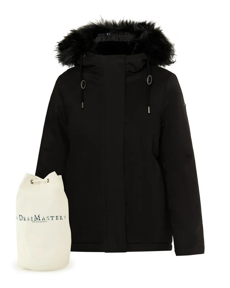 DreiMaster Winterjacke + Shopping Bag Schwarz