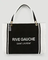 Saint Laurent Rive Gauche Towel Tote Bag Black