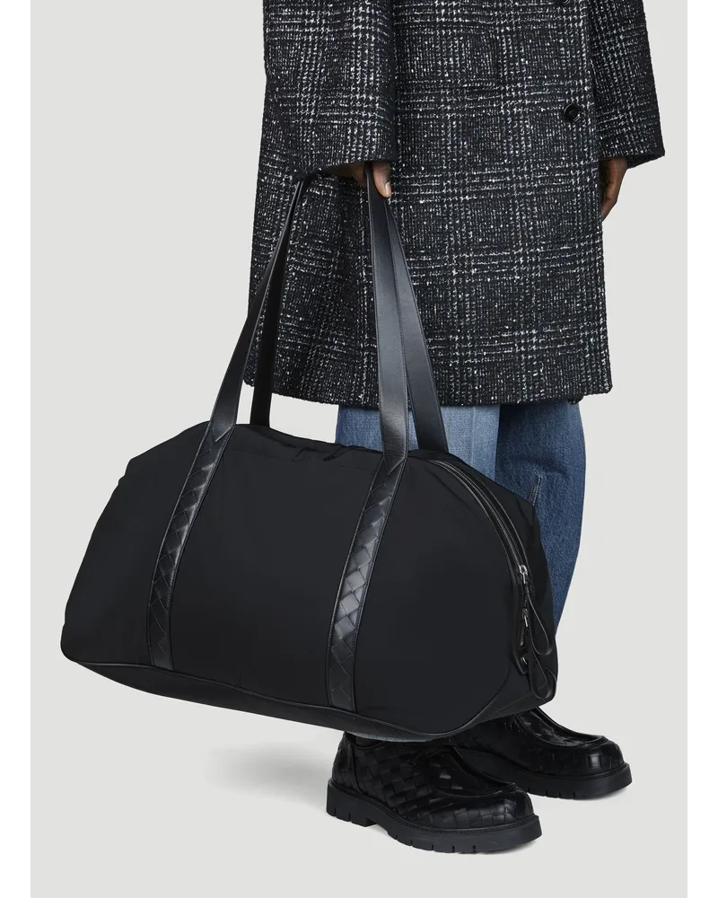 Bottega Veneta Leather Trims Duffle Bag Black