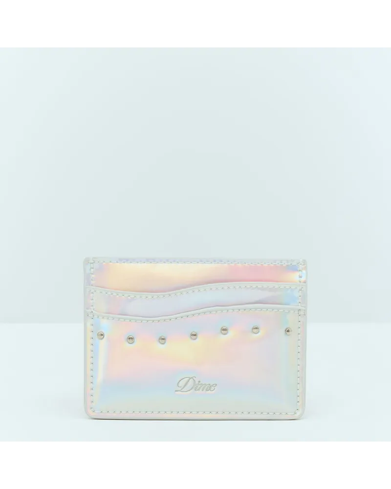 Dime Studded Cardholder Silver