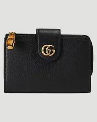 Gucci Logo Plaque Wallet Black