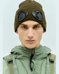 C.P. Company Goggle Beanie Hat Green