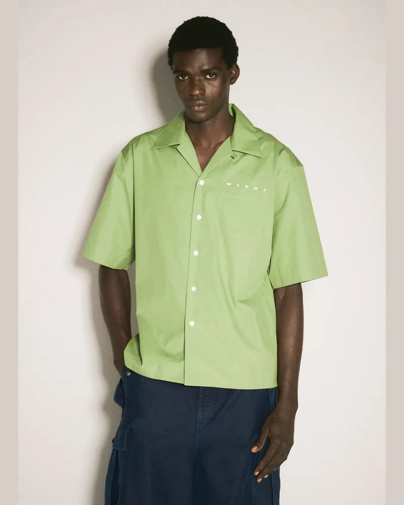 Marni Hidden Logo Shirt Green