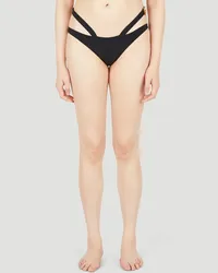 Dolce & Gabbana Slip Logo Plaque Bikini Bottoms Black