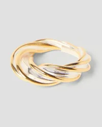 Bottega Veneta Pillar Twisted Ring Gold