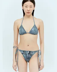 Acne Studios Printed Bikini Set Blue