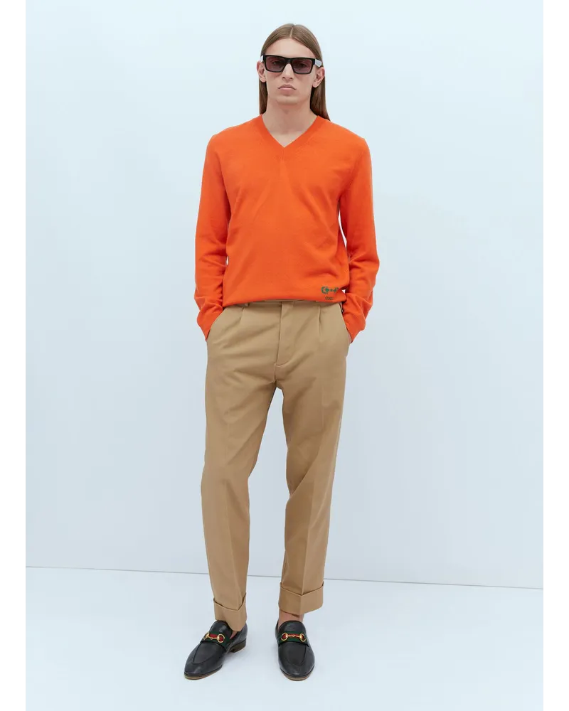 Gucci Cashmere Sweater Orange