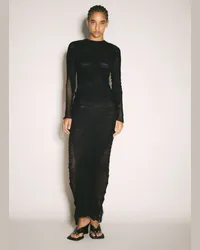 Thierry Mugler Ruched Gown Black