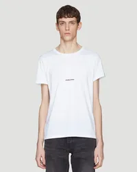 Saint Laurent Smiley Hotel Print T White