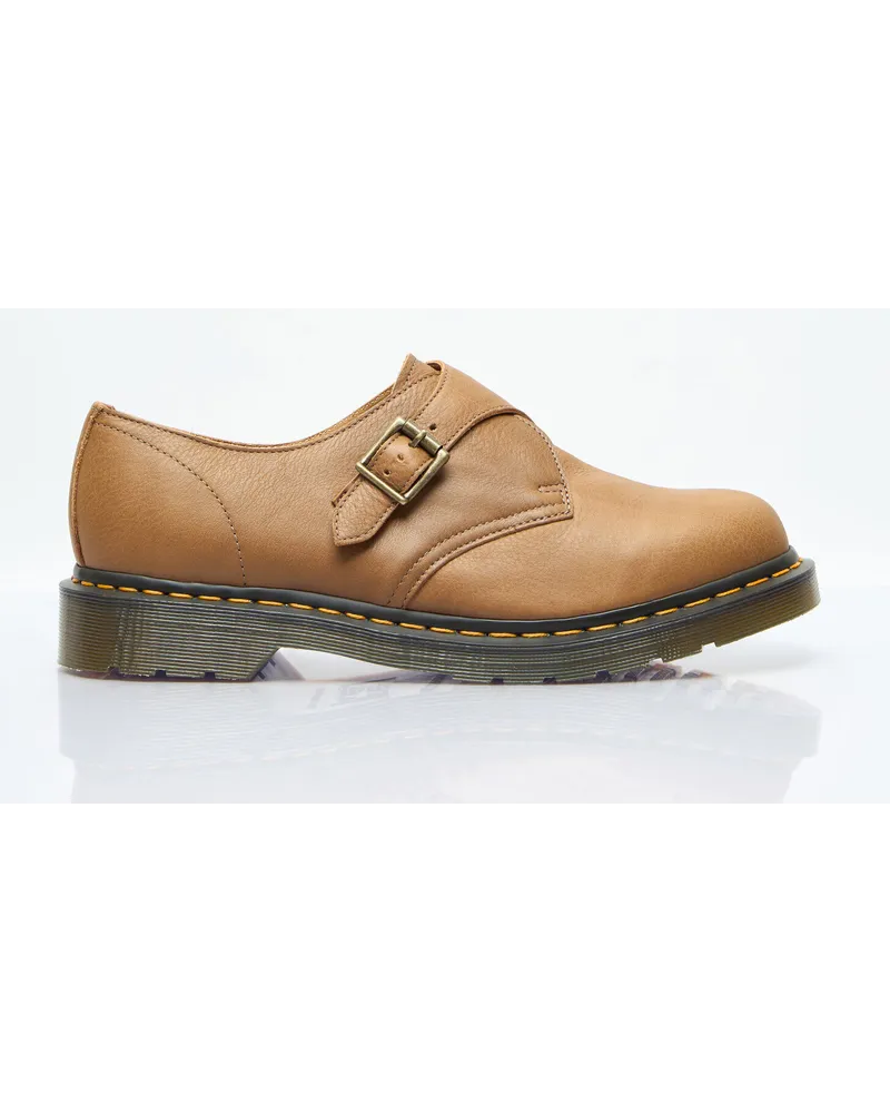 Dr.Martens 1461 Monk Buckle Leather Shoes Beige