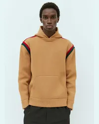 Gucci Wool Knit Hooded weathirt Brown