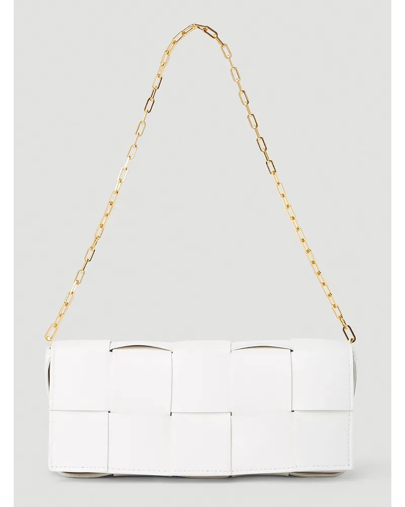 Bottega Veneta Baguette Pochette Shoulder Bag Cream