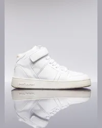 Saint Laurent Jefferson High Top Sneakers White