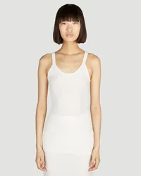 Bottega Veneta Ribbed Tank Top White