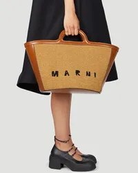 Marni Tropicalia Small Tote Bag Brown