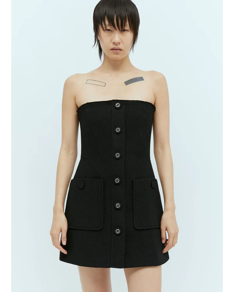 Gucci Tweed Mini Dress Black