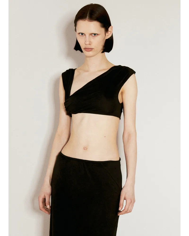 Entire Studios Mache Crop Top Black