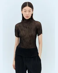 Issey Miyake Chiffon Twist Top Black