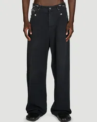 Balenciaga Pierced Baggy Jean Black