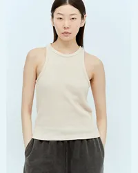 Acne Studios Logo Patch Tank Top Cream