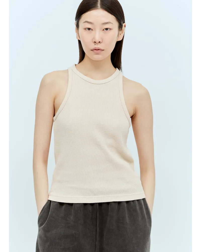 Acne Studios Logo Patch Tank Top Cream