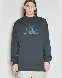 Balenciaga Surfer Long Sleeve T Grey