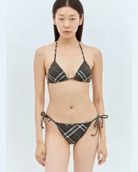 Burberry Check Bikini Top Green