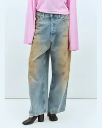 Acne Studios Distressed Super Baggy Jeans Blue