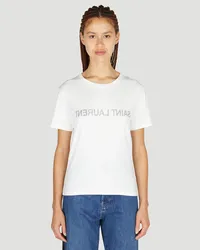 Saint Laurent Reverse T White