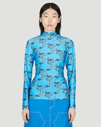 Meryll Rogge Floral Print Top Blue