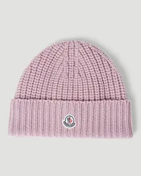 Moncler Wool Beanie Hat Pink