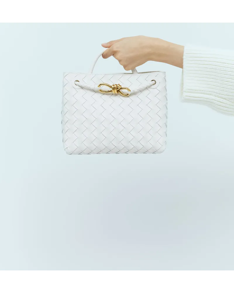 Bottega Veneta Small Andiamo Handbag White