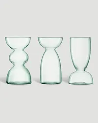 LSA International Set Of Three Canopy Trio Vase Green