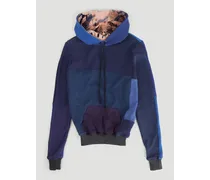 Monochromatic Deconstructed Paneing Hooded Sweatshirt