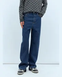 Gucci Baggy Flared Jeans Blue