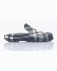 Burberry Check Rubber Stingray Clogs Black