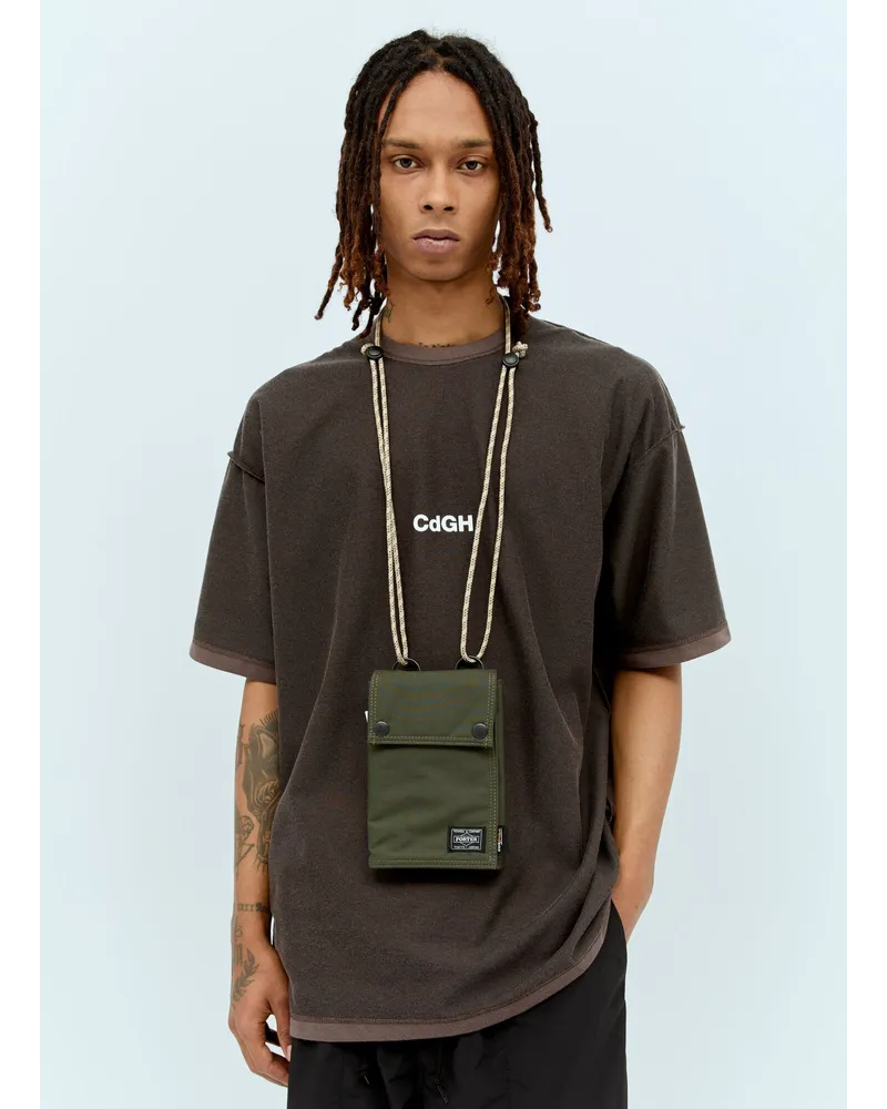 Comme des Garçons X Porter Nylon Crossbody Bag Green