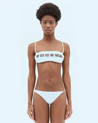 Gucci Logo Print Bikini Set White