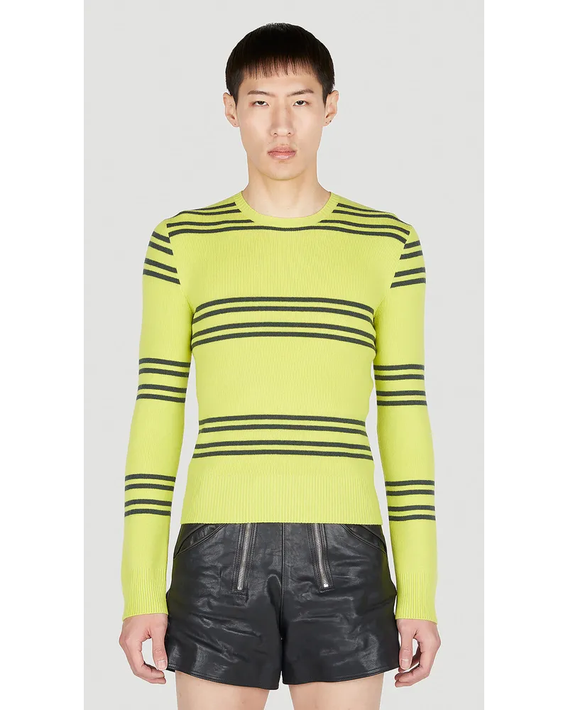 Prada Stripe Sweater Green