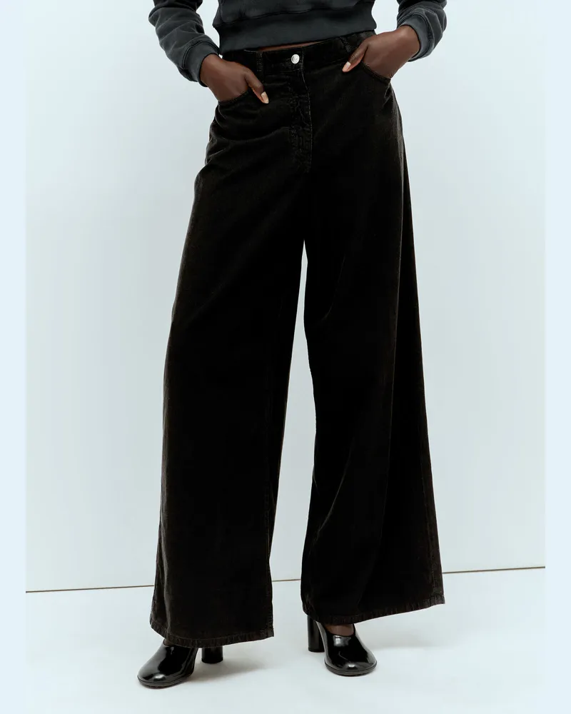 The Row Chan Corduroy Pants Black