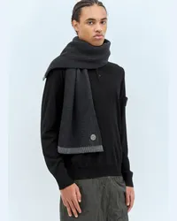 Stone Island Logo Patch Scarf Black